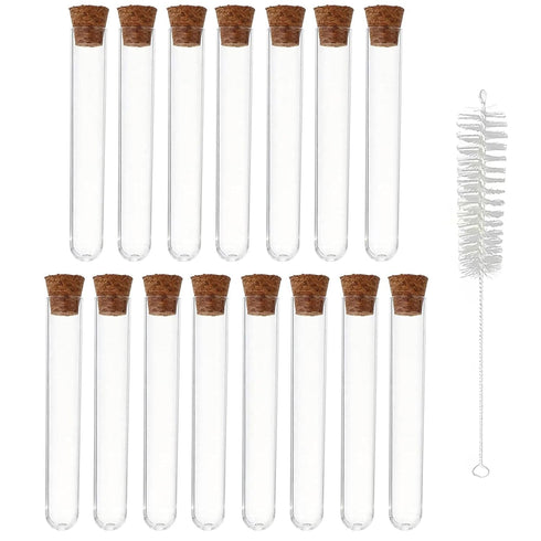 Test Tubes, 15Pcs 3ml Plastic Tube with Lids, Clear Plastic Test Tubes for Plants, Propagation Tubes
