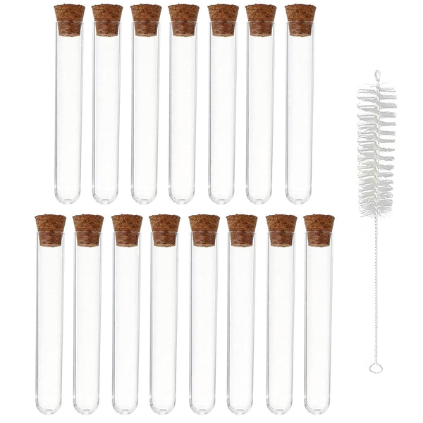 Test Tubes, 15Pcs 3ml Plastic Tube with Lids, Clear Plastic Test Tubes for Plants, Propagation Tubes
