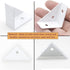 Joyangy 10Pcs 38x38mm 1.5x1.5inch 90 White Right Angle Corner Shelf Bracket, Metal Corner Brackets for Wood Desk Bed
