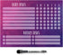 Dry Erase Whiteboard Task Planner with Removable Adhesive Decal, Fine-Tip Magnetic Marker Included (9 x 12 inches,