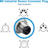 M8 3 Pin Male & Female Socket Panel Aviation Wire Connector, 8mm Industrial Circular Sensor, 4 Sets, Outdoor Waterproof