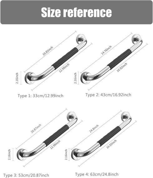 Generic 500 Lbs Anti-Slip Grab Bars for Bathtubs and Showers, Grab Bar Bathroom Safety Hand Rail for Bath Shower Toilet