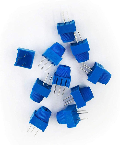 MCIGICM (10 Pcs) 10K Ohm Breadboard Trim Potentiometer Kit with Knob for Arduino Projects
