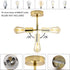 jose2015 2PCS E27 Vintage Bathroom Wall Sconces Gold Vanity Wall Lights Industrial Wall Mount Lighting Fixtures