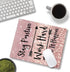 Inspirational Quote Mouse Pad - Stay Positive Work Hard and Make It Happen Motivational Pad for Women, Square