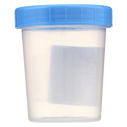 AHS American Hospital Supply Sterile Urine Cups with Lids | Single-Use Specimen Containers, 4 Oz. (Pack of 10)