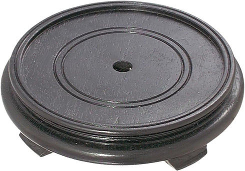 B&P Lamp 4 1/2 Inch Top Inset Diameter Oriental Wooden Base, Waxed