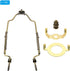 8 9 10 11 Inch 3/8 E26 PATIKIL Lamp Harp Kit with Finial, Adjustable Lamp Shade Bracket Holder with IP Light Base