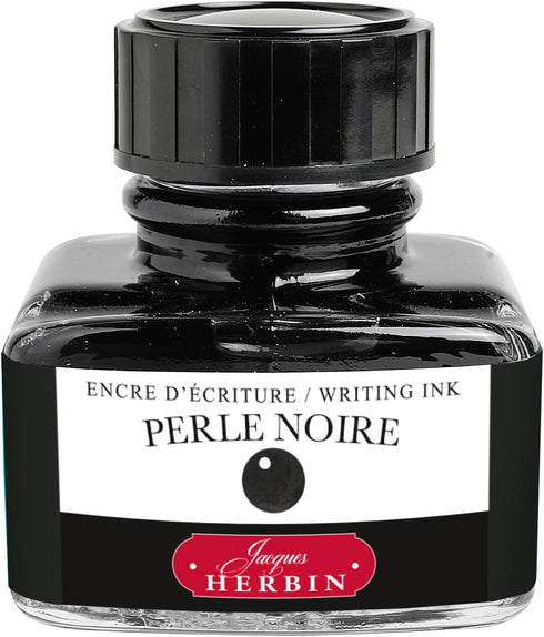 J. Herbin Fountain Pen Ink - 30 ml Bottled - Perle Noire, 1.01 Fl Oz
