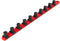 TEKTON 3/4 Inch Drive x 18 Inch Socket Rail, 10 Clips (Red) | OSR33110