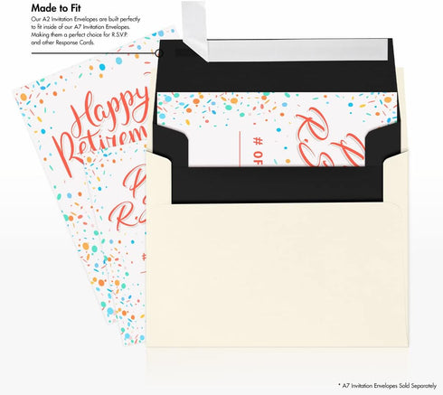 LUXPaper A2 Invitation Envelopes | Peel & Press | 4 3/8" x 5 3/4" | Midnight Black | 80lb. Text | 50 Qty