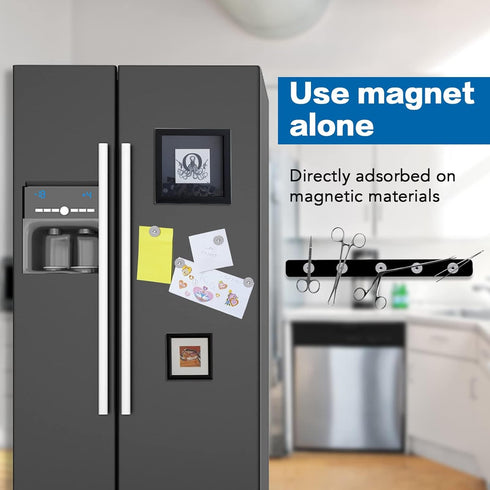 LOVIMAG Small Neodymium Magnets, Strong with Countersunk Hole Matching Screws, 70 Pack for Refrigerator, DIY, Tool Room