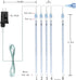 8 Kwaiffeo Christmas Lights Outdoor, Tubes Meteor Shower Lights LED Snow Falling Icicle Cascading Light for Xmas Tree