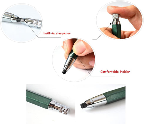 BXT Plastic Clutch Leadholder for 4MM Lead Charcoal, 1pcs Automatic Mechanical Graphite Pencil for Draft Drawing, Shading, Crafting, Art Sketching by BXT