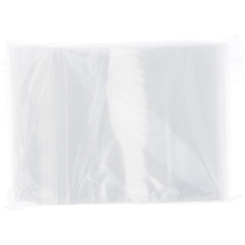 Plymor 5" x 5" Zipper Reclosable Plastic Bags - Pack of 100, 2 Mil