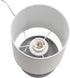 LT1170-GRY 12.4" Simple Designs Chic Glow Rounded Marble Inspired Concrete Table Lamp with Fabric Shade, Bedroom