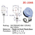 Aginkgo 3PCS ZE-228S 2 Zing Ear Brass Pull Chain Speed Ceiling Fan Switch Replacement or Ceiling Fan Light, Wall Lamps