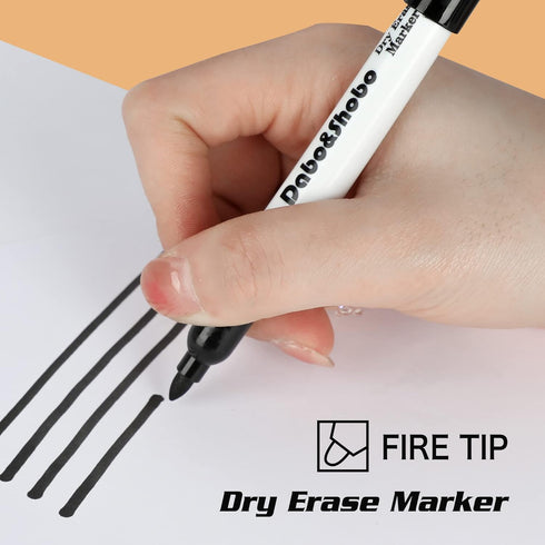 Dabo&Shobo Low Odor Dry Erase Markers, Fine Tip, Bulk Pack of 80, Black Whiteboard Markers for School Office Home