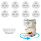 KINYFY 8 Pcs White Self Adhesive Caster Wheels Stainless Steel Universal Wheel Roller