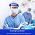 10 Pcs Face Shield Mask, Anti-Fog Clear Full Face Protection Shield, Reusable Plastic PPE Face Protection with Elastic