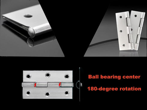 DRENIS 2 Inch, Toolbox (10 Pack) Small Stainless Steel Door Hinges Folding Window Hinges, Heavy Duty Butt Hinges