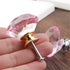 WenRan 40mm K9 Closet (10,Gold) Pink Diamond Crystal Pull Handle Simple Bedside Cabinet Drawer Handle Single Hole Pull