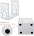 White(3 MSDADA Bookends, Book Ends for Shelves, Bookends for Office, Book Ends for Heavy Books, Book Shelf Holder Stand
