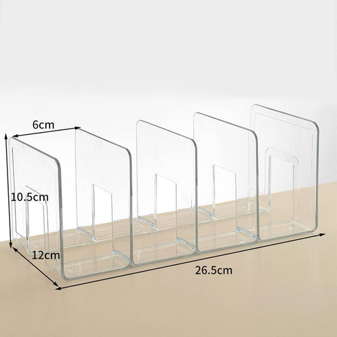 Baoblaze Countertop Book Stand Acrylic Bookends Multifunction Bookshelf Dividers Purse Handbag Organizer for Study Room