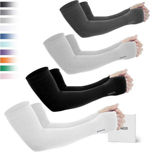 GOUNOD Sun Protection Cooling Arm Sleeves with Thumb Holes - Gardening Outdoors