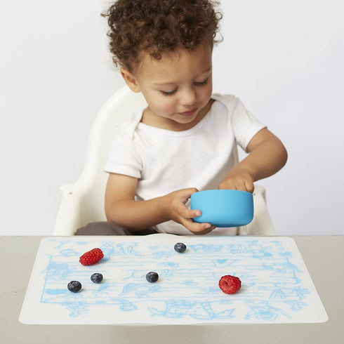 modern-twist 10 x 14 Reusable Coloring Doodle Mat, 100% Food-Grade Silicone, Treasure Map Pattern