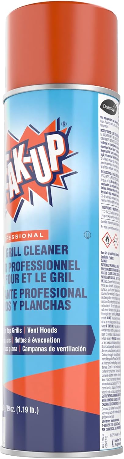 19 oz Diversey Break-Up Professional Oven & Grill Cleaner, Heavy Duty Grease Remover for Grill Grates, Ovens, Flat Tops