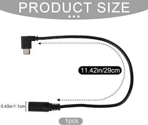 Penitue 7.4V/9V 11.42in PD3.0 PD4.0 Heated Jacket Adapter, USB C to DC Cable Heated Gear Vest Accessories Battery