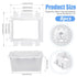 8pcs BE2-8 (2 Gang) Electrical Outlet Box Extender, Double Gang Box Extender with 32pcs Screws Power Switch Heavy Duty Plastic Unit Receptacle Extender (White)