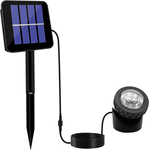 Solar Spot Lights Outdoor, LED Waterproof Pond Light, Adjustable Angle, Auto On/Off, 1 Pack
