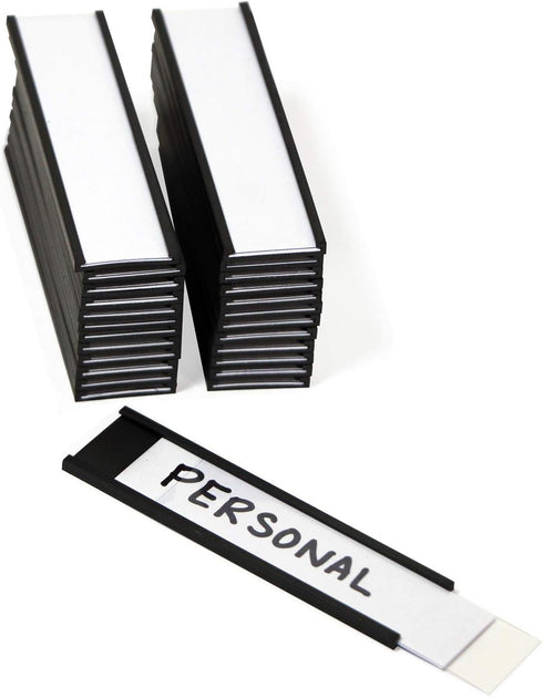 SmartSign Magnetic 'C' Channel Label Holders for Metal Racks and Shelves, Pack of 25 | 0.75" x 3"