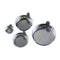 D43-100 Round Aluminum Dish with Tab, 43mm Diameter x 1/2" D, 1 gr, 20mL Capacity