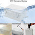 Zulkit Junction Box, IP67 Waterproof Electrical Box with Hinged Cover, Stainless Steel Buckle, Grey Plastic Enclosure