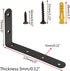 Luomorgo 16 5" 3", Pcs L Shaped Brackets for Shelves - Heavy Duty Steel, Decorative Corner Brace Joint, Right Angle
