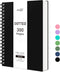 RETTACY Bullet Dotted Journal - B5 Dotted Grid Spiral Notebook, 300 Pages, 100 GSM Premium Acid-Free Paper, Black