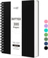 RETTACY Bullet Dotted Journal - B5 Dotted Grid Spiral Notebook, 300 Pages, 100 GSM Premium Acid-Free Paper, Black