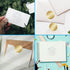 Set Invitation100Pcs ANATTASOUL Letter Book Embosser Personalized Sweet Thanks Pattern Book Stamp, Durable Library