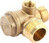 Air Compressor Check Valve, 3-Way Brass Male Threaded Air Compressor Check Valve Tube