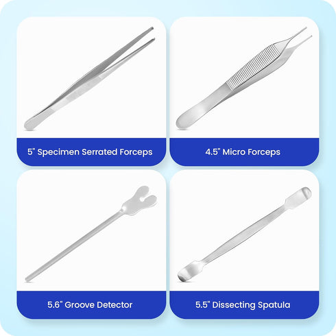 Core Flex Set 38-Piece Advanced Dissection Kit Biology Lab Anatomy Dissecting with Stainless Steel Scalpel Knife Handle