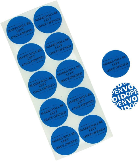 Solitary Walker 100Pcs Tamper Evident Security Labels, 2 Inch Diameter Rounds, Blue, Tamper Proof Stickers