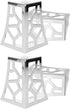 Cabilock 4pcs 10cm Chrome Metal Furniture Legs with Hollow Patterned Design, Replacement