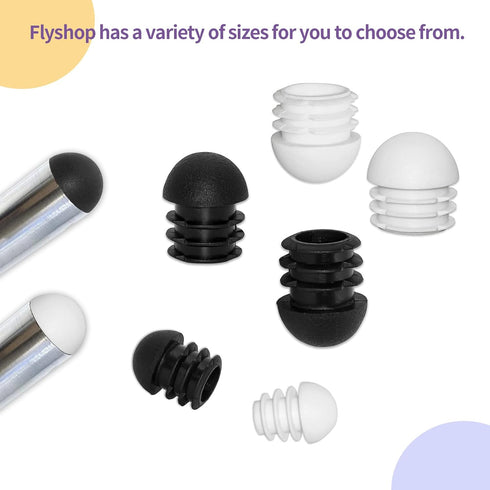 16-Pack (1-1/8", 28 mm, Flyshop Plastic End Caps Pipe Plugs Round Tube Inserts Furniture Gliders for Tables and Chairs