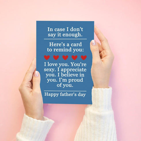CTVSPC Sweet Fathers Day Card for Husband Boyfriend Fiance, Happy Father's Day Cards&Gifts from Wife Girlfriend