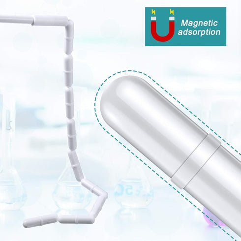 Magnetic Stir Bar White Stir Rod with Ring Shape Magnet Stirrer Mixer for Laboratory (16 Pieces, 35 mm/1.38 Inch)