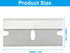 ISDVBUY 50 Pack Durable Razor Blades, Flat Scraper Blades Industrial Blade, High Carbon Steel One Edge Razor Blade