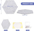 PATIKIL Felt Bulletin Board, 12"x10", 6 Packs Self Adhesive Hexagon Tiles for Sound Proofing